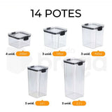 Kit Potes Herméticos de Vidro + (BRINDES EXCLUSIVOS)
