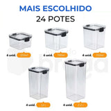 Kit Potes Herméticos de Vidro + (BRINDES EXCLUSIVOS)