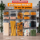 Kit Potes Herméticos de Vidro + (BRINDES EXCLUSIVOS)